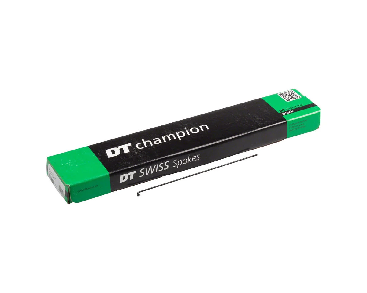DT Swiss Champion J-bend Spoke (Black) (2.0mm) (175mm) (Box of 100)